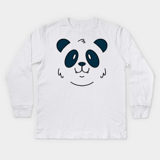 save panda face for kids and girls gift Kids Long Sleeve T-Shirt